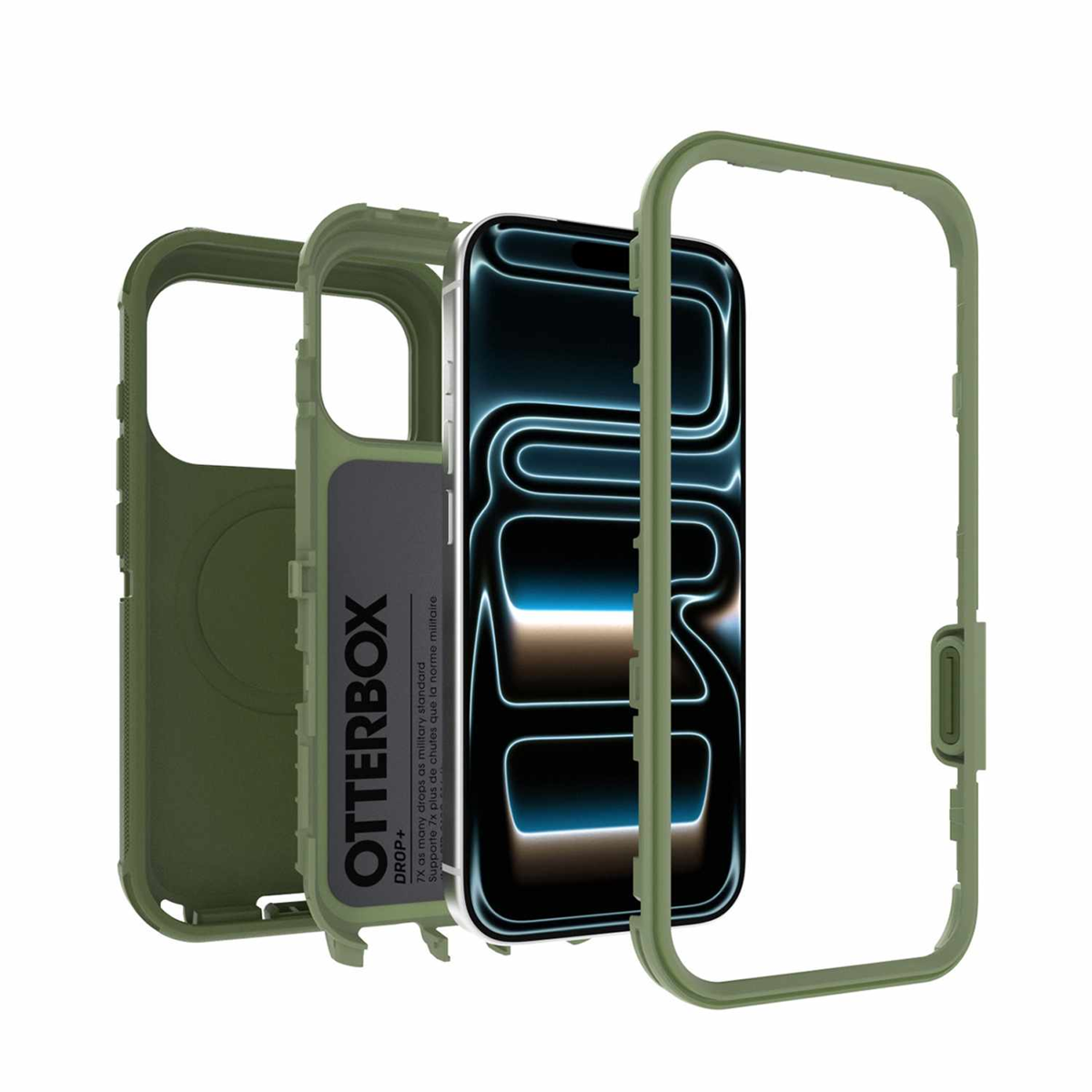OtterBox - Defender Pro MagSafe Case Halfwise Green for iPhone 18 Pro/17 Pro
