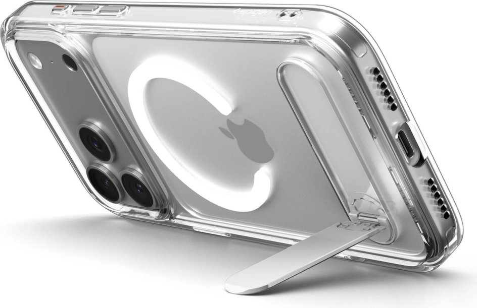 Spigen ACS09605 Étui Slim Armor Essential S MagFit Clear Blanc pour iPhone 17 Pro Max