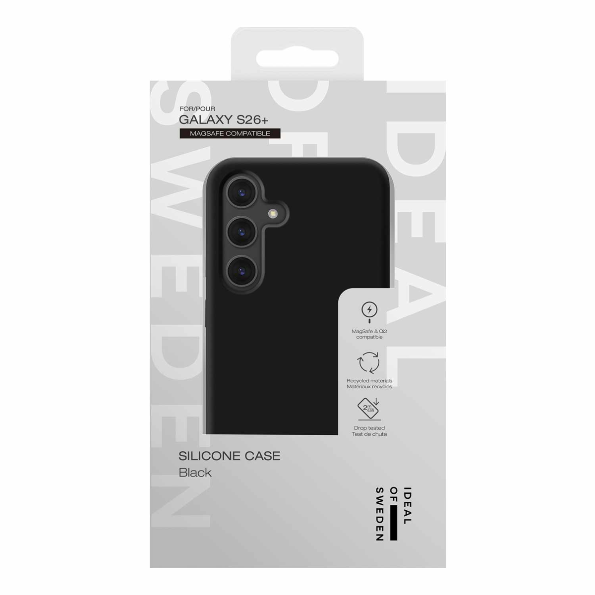 Ideal of Sweden IDSICMSS26E01 Étui en Silicone avec Magnets Noir pour Samsung Galaxy S26+