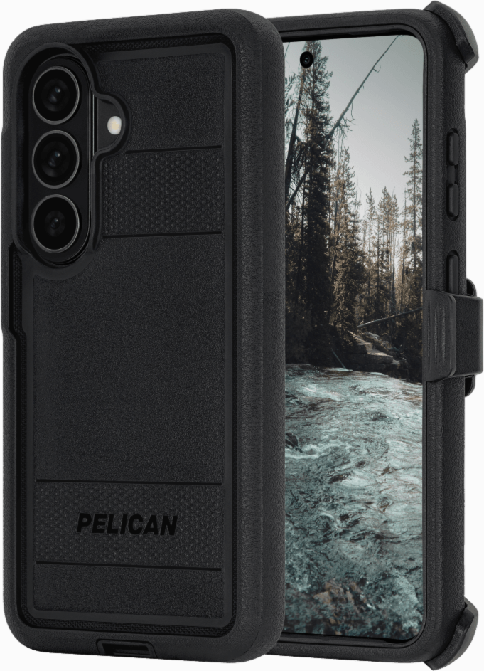Pelican - Voyager Case with Magnet and Holster for Samsung Galaxy S26 - Black