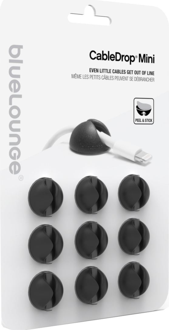 Bluelounge CDMBL Cabledrop Cableclip Mini Noir