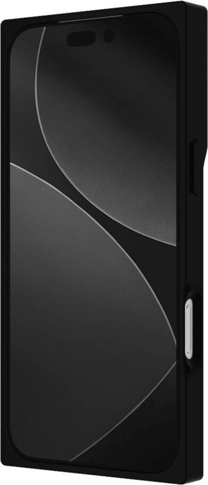 The FLAUNT SQUARE® Faux Leather case offers sleek, chic protection with a patent-pending square design and cushioned corners for enhanced shock absorption, featuring 12ft drop test protection.