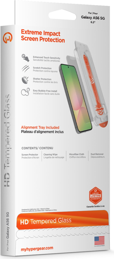 The HyperGear HD Tempered Glass Screen Protector is a tough, ultra-thin screen protector that safeguards devices against drops, scratches, and bumps.