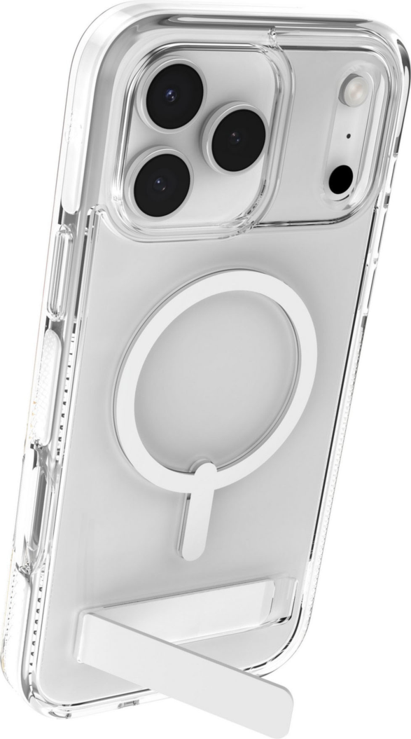 ZAGG - Santa Cruz Snap MagSafe Case with Kickstand for Apple iPhone 17 Pro Max - White