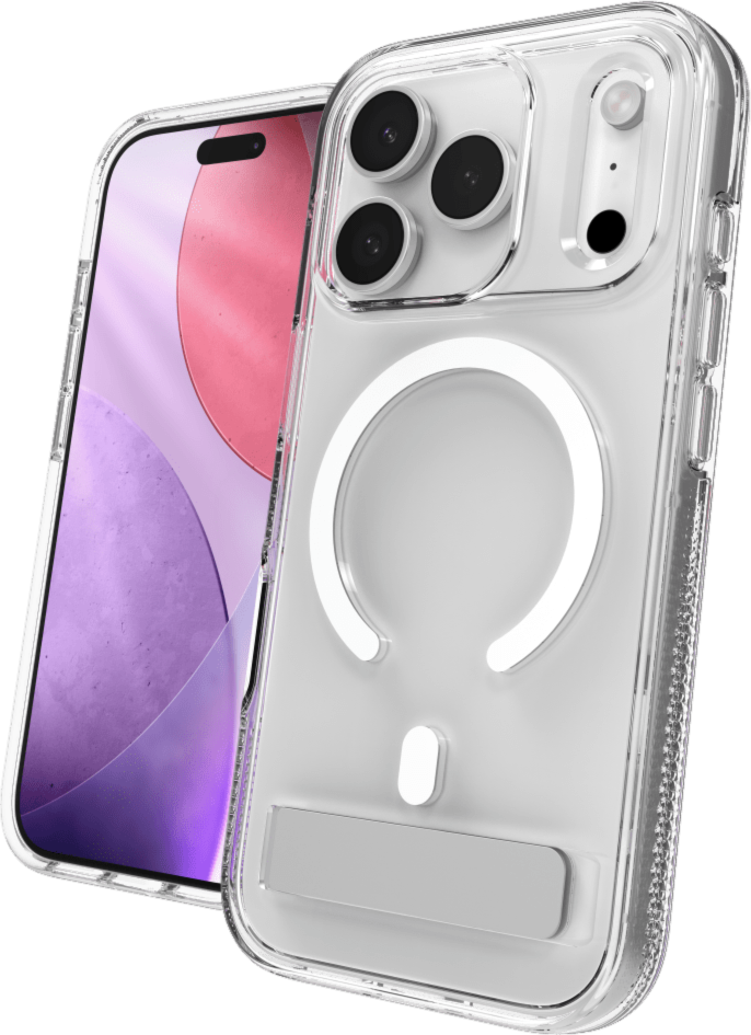 ZAGG - Crystal Palace Snap Case with Kickstand for Apple iPhone 17 Pro - Clear