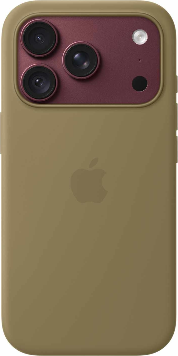 Apple - Silicone Case with MagSafe Olive for iPhone 18 Pro