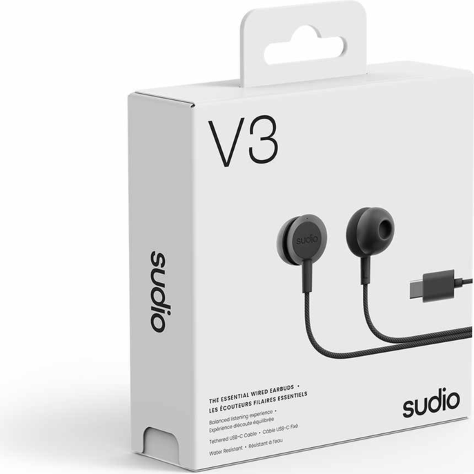 Sudio - V3s Essential Wired Earbuds - Black