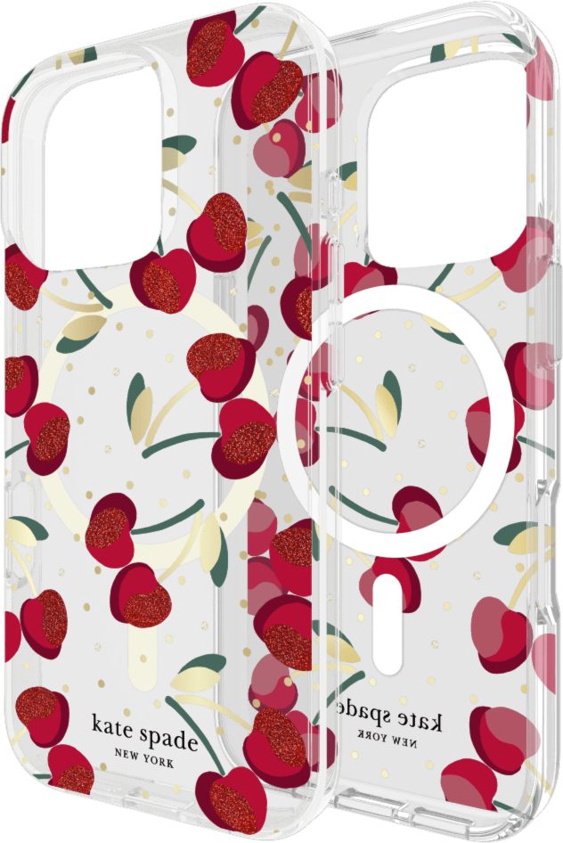 Kate Spade KS054430 Étui de Protective avec MagSafe Cherry Dot pour iPhone 16 Pro