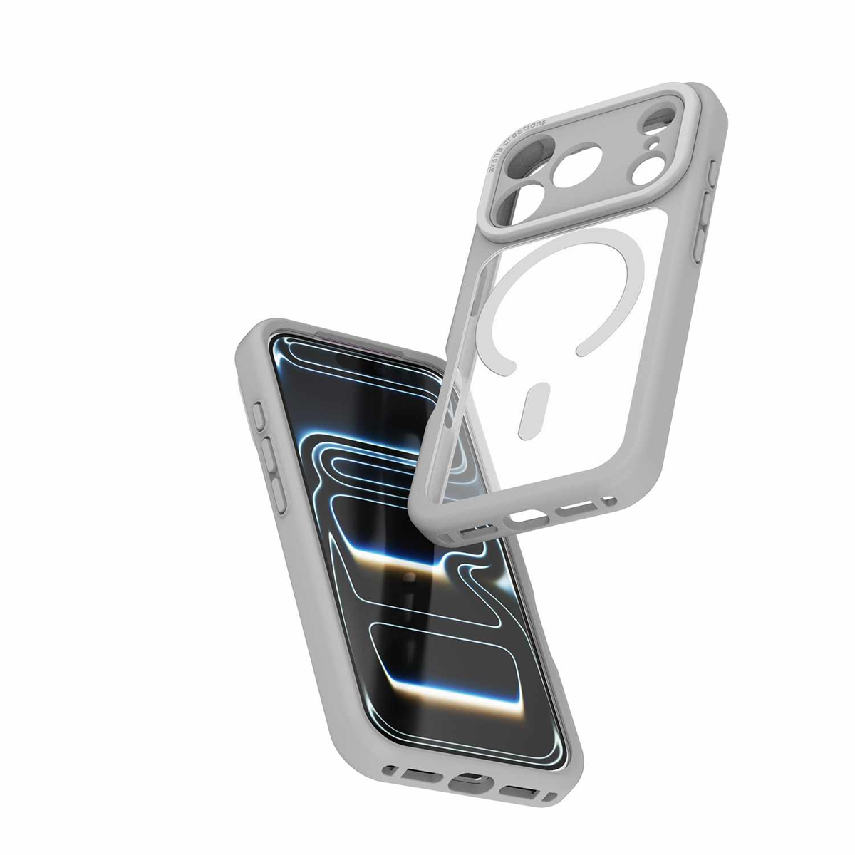 Avana - Coque Macaron MagSafe grise pour iPhone 18 Pro/17 Pro