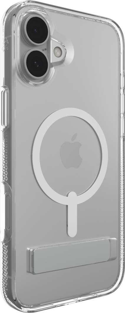Strengthened with Graphene, ZAGG's Crystal Palace Snap series case with kickstand combines an ultra-slim, crystal-clear profile with up to 13 ft drop protection and seamless MagSafe compatibility.
