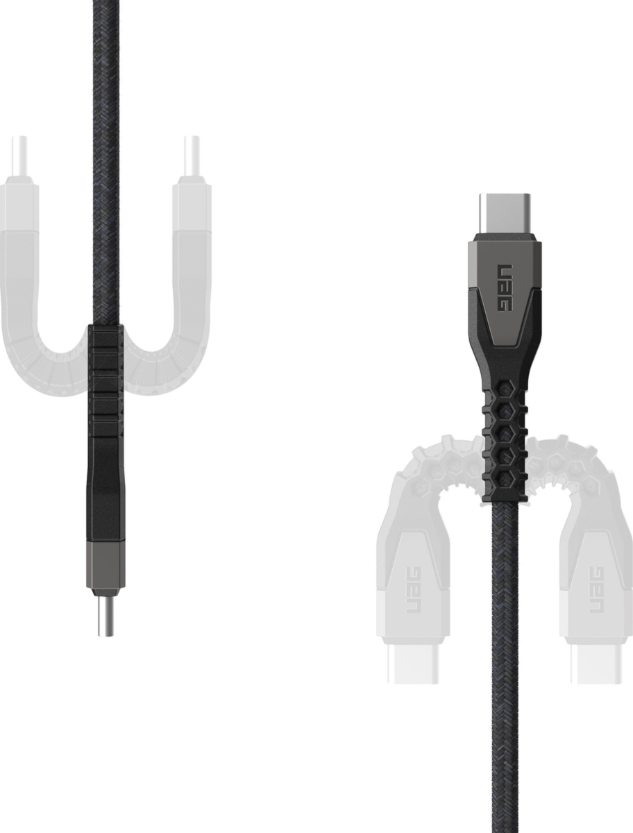 <p>The UAG USB-C to USB-C Kevlar Rugged Charge and Sync Cable is built to last and engineered to withstand heavy everyday wear and tear.</p>