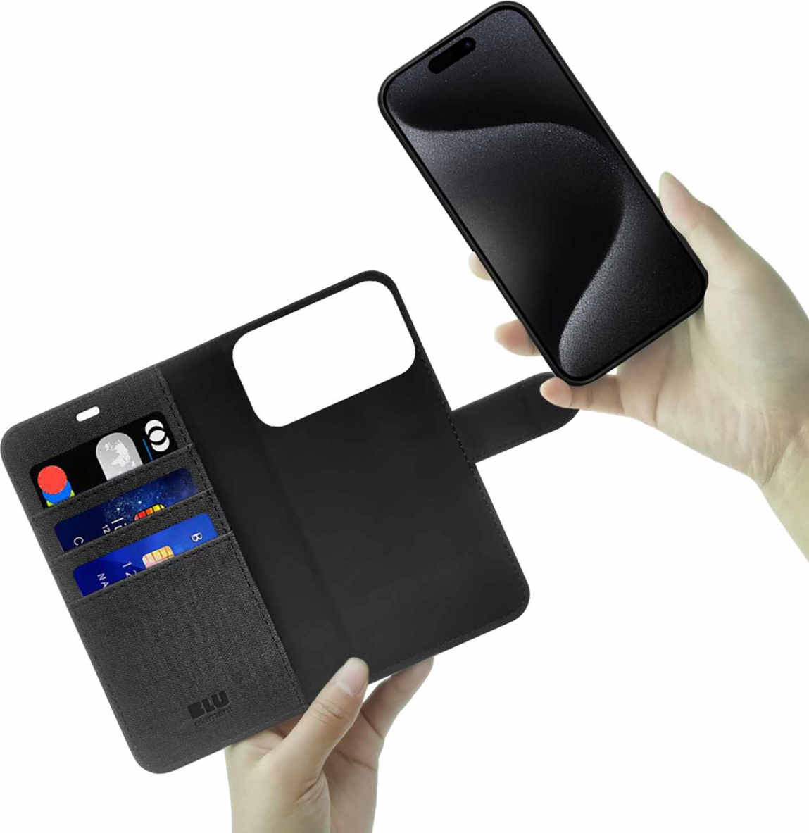 Blu Element - Folio 2-in-1 MagSafe Case Black for iPhone 17 Pro