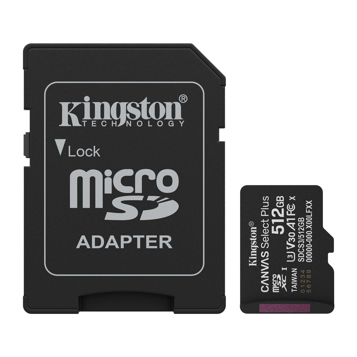 <p>Kingston’s Canvas Select Plus 512GB microSD card offers reliable performance, compatible with Android devices and cameras, with speeds up to 150MB/s1 and A1 app performance.</p>