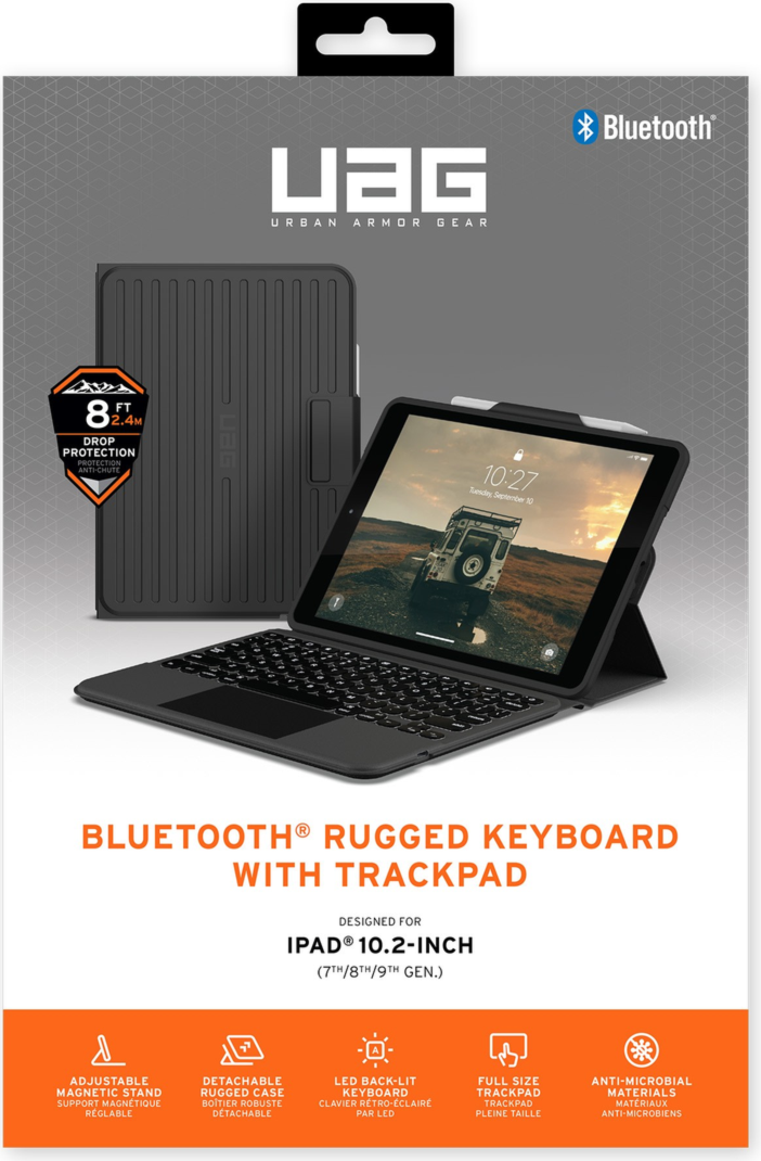 <p>Turn any tablet into a laptop-style device with the UAG Rugged Bluetooth Keyboard and Trackpad combo case, built with premium features and quality materials.</p>