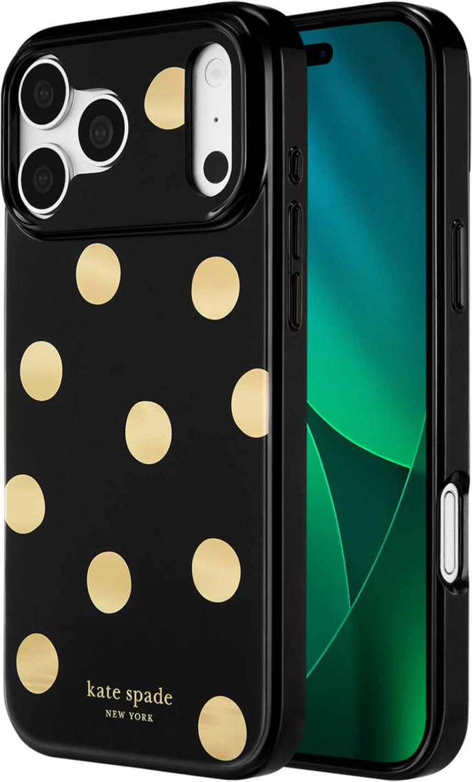 Kate Spade - Coque protectrice MagSafe Metallic Classic Dot pour iPhone 18 Pro Max/17 Pro Max