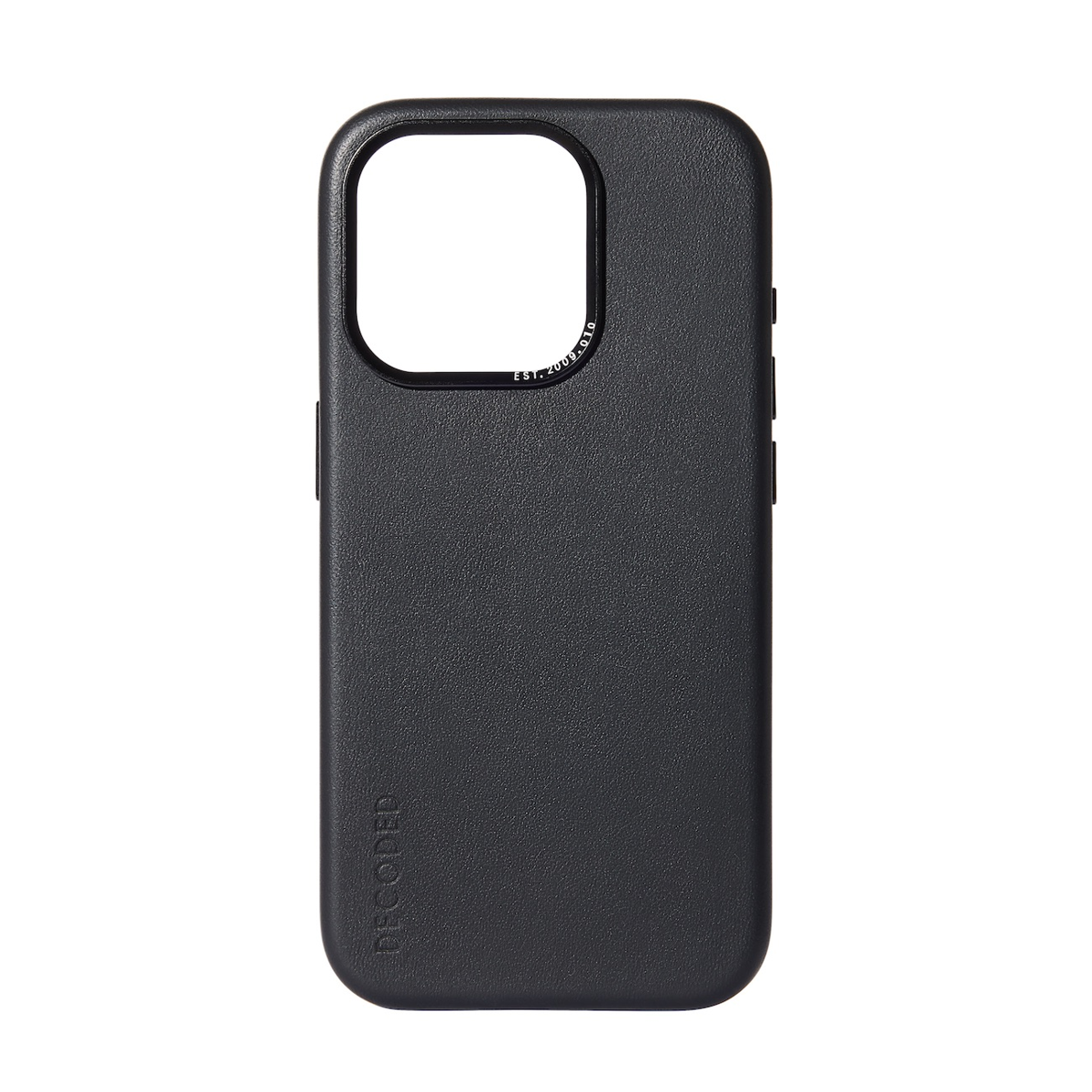 Decoded Couvercle Arriere en Cuir pour iPhone 15 Plus - Noir