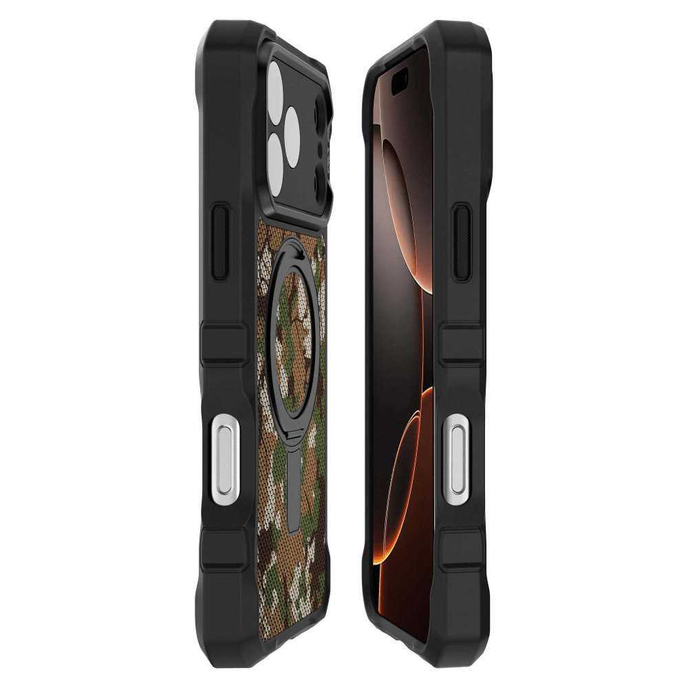ITSKINS - Supreme_R Stand Nylon MagSafe Case for Apple iPhone 17 Pro - Camouflage Green