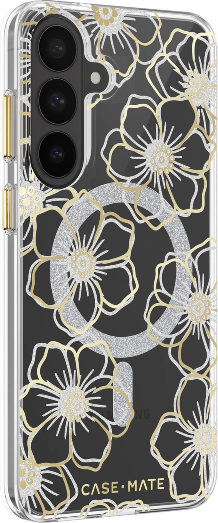The Case-Mate Floral Gems MagSafe case features an eye-catching floral design accented with shimmering gemstones, creating a stunning complement to any device.