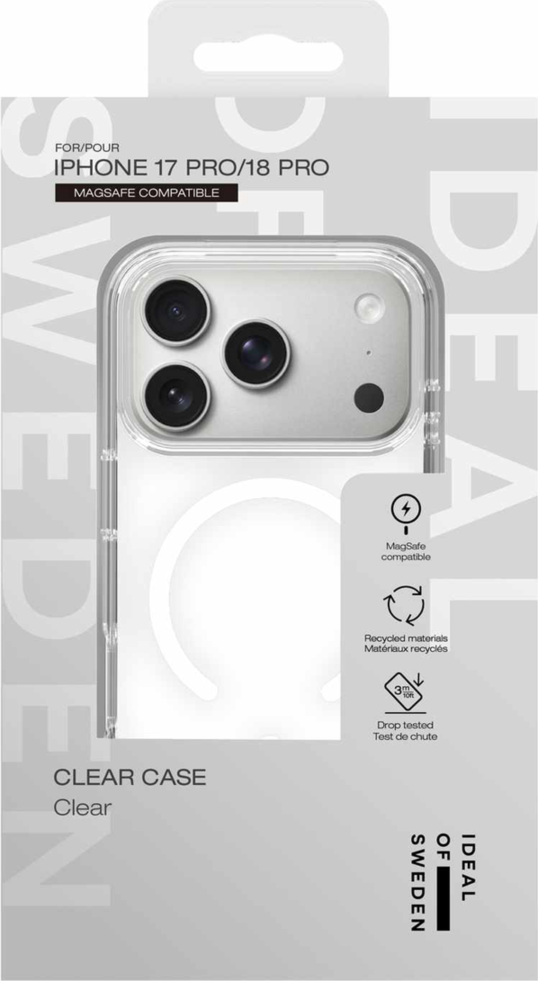 Ideal of Sweden - Étui transparent MagSafe pour iPhone 18 Pro/17 Pro
