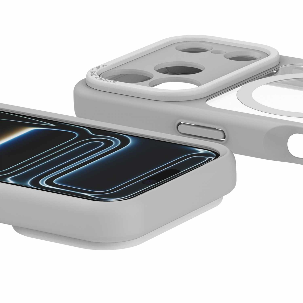 Avana - Coque Macaron MagSafe grise pour iPhone 18 Pro/17 Pro