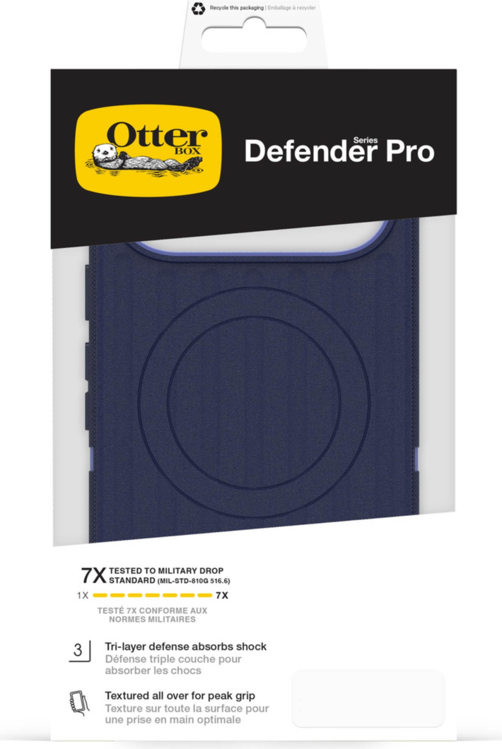 The OtterBox Defender Series Pro is the toughest case providing rugged protection against harsh drops. Equipped with magnets and non-slip texturing.