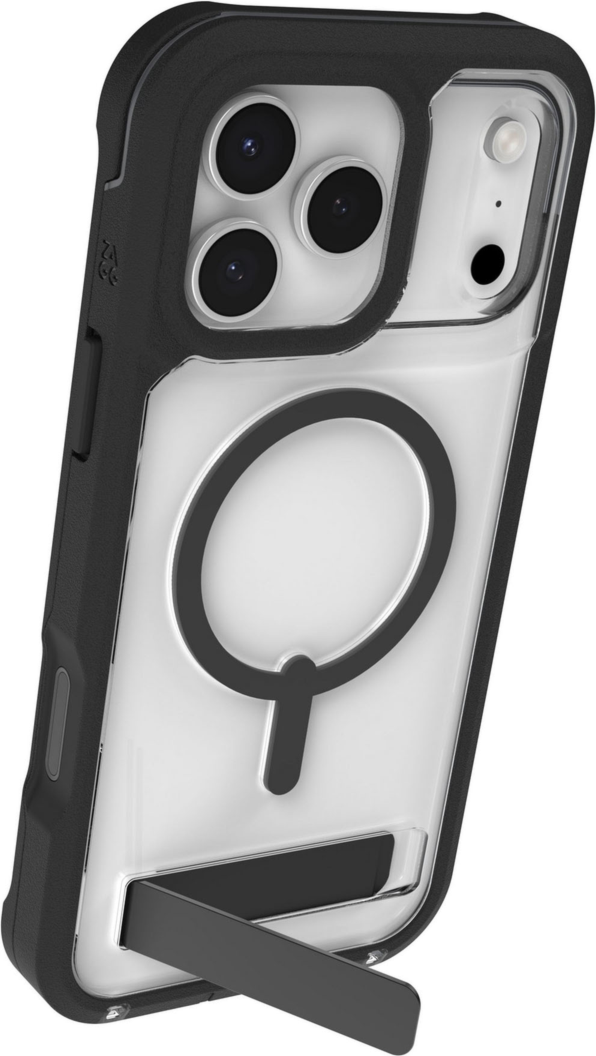 ZAGG - Rainier Snap Case with Kickstand for Apple iPhone 17 Pro Max - Black