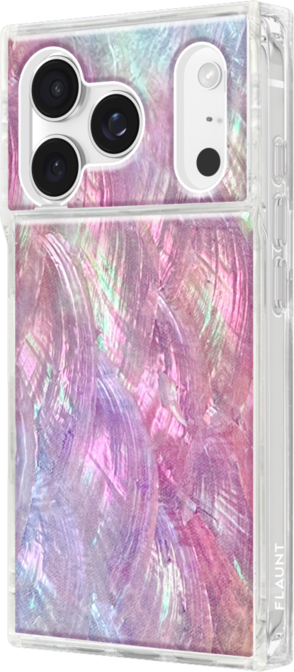 Flaunt - Square MagSafe Case for Apple iPhone 17 Pro - Pink Mother of Pearl