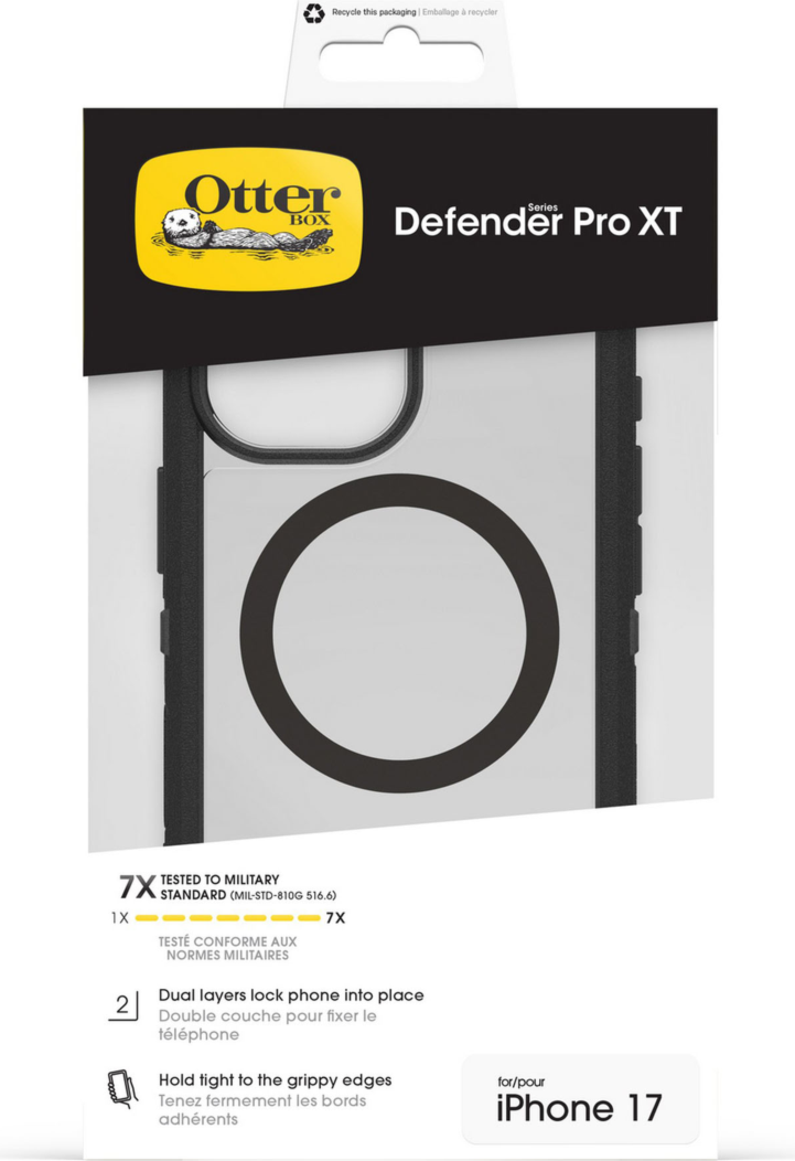 Get sleek, legendary phone protection with the OtterBox Defender Series Pro XT with MagSafe, a rugged dual-layer design that guards devices against drops, dirt, scrapes, and bumps.