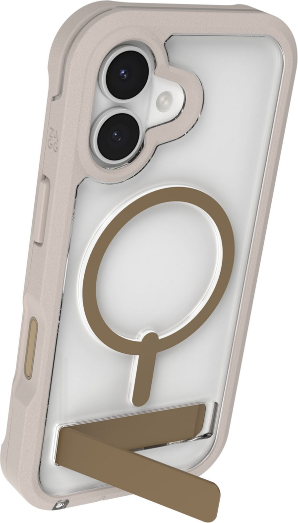 ZAGG - Rainier Snap MagSafe Case with Kickstand for Apple iPhone 17 - Sandstone