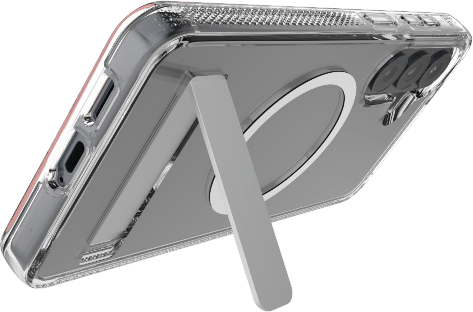 ZAGG - Coque Snap Case avec support intégré pour Samsung Galaxy S26 Plus - Transparente