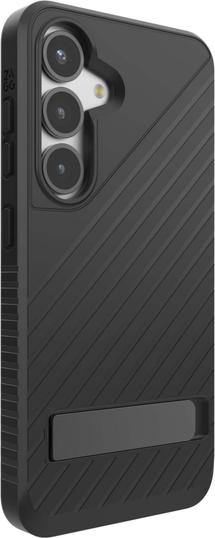 Strengthened with Graphene, ZAGG’s Denali series case with kickstand offers an impressive 16 ft of drop protection.