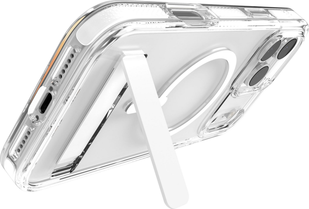 ZAGG - Santa Cruz Snap MagSafe Case with Kickstand for Apple iPhone 17 Pro Max - White