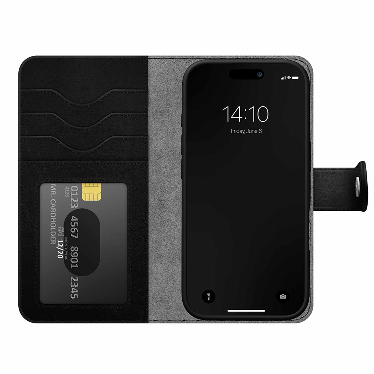 Ideal of Sweden - Magnet Wallet MagSafe Case Black for iPhone 18 Pro/17 Pro
