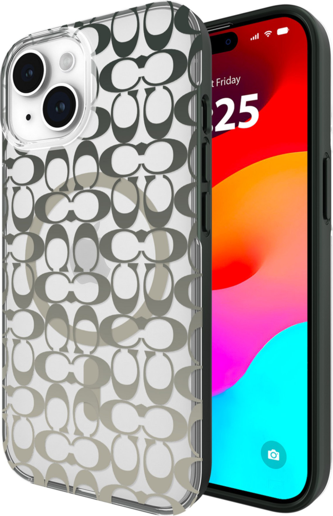 Featuring Coach’s signature design, the Coach Protective series case with MagSafe combines luxe style with an impressive 10 ft drop protection and MagSafe compatibility.