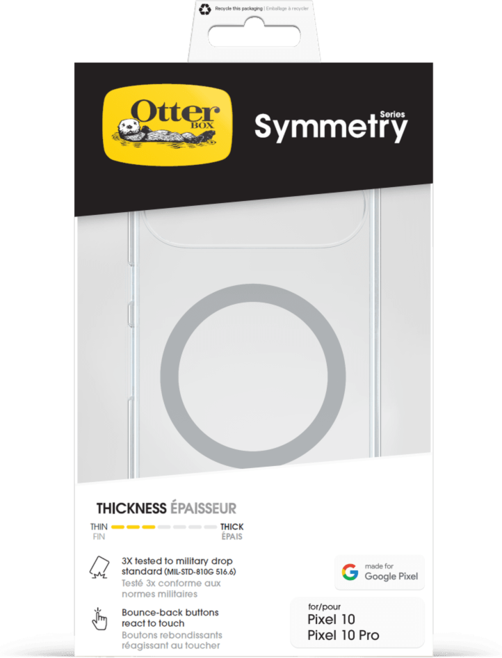 Slim but tough, the OtterBox Symmetry Series with Magnets offers style and protection in a one-piece design and features built-in magnets to provide perfect alignment for fast charging.