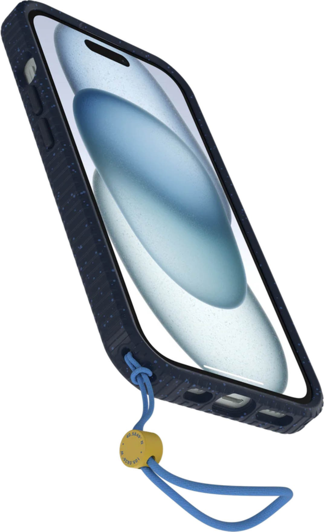 The OtterBox Sole Series features a grippy, high-ridge tread and unique ombré fabric back for secure style. It offers MagSafe compatibility and a removable lanyard loop.