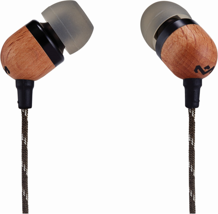 Immerse yourself in rich sound with the beautifully designed The House of Marley Smile Jamaica in-ear headphones.