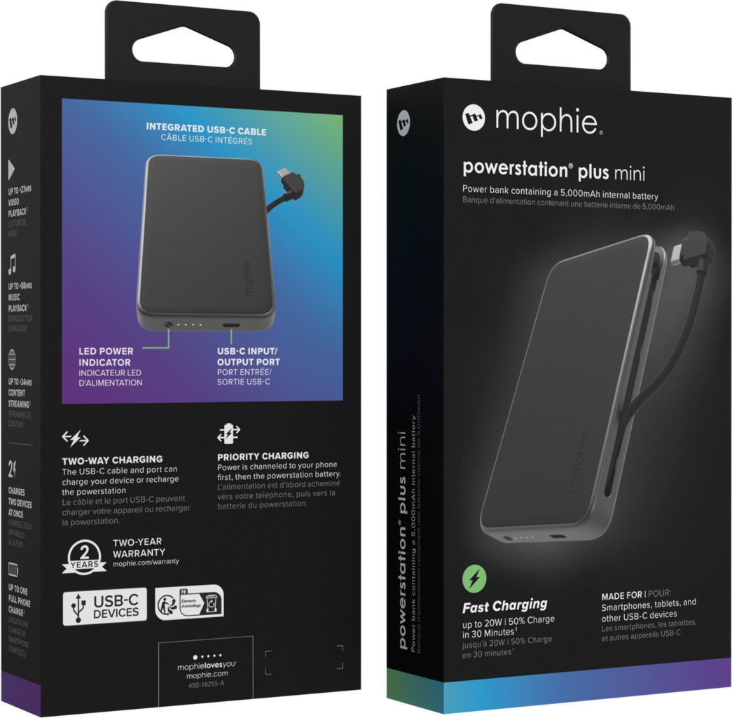 Chargeur portatif Plus de 5 000 mAh de Mophie