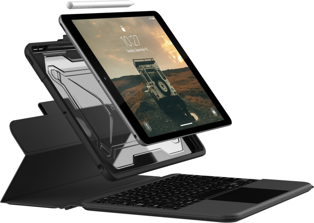 <p>Turn any tablet into a laptop-style device with the UAG Rugged Bluetooth Keyboard and Trackpad combo case, built with premium features and quality materials.</p>