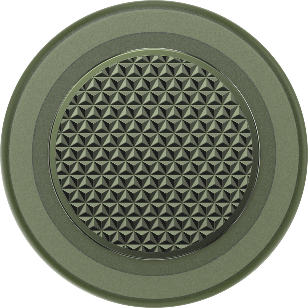 PopSockets 807279 PopGrip MagSafe Rond Anneau Adaptateur Triangle Knurled Olive