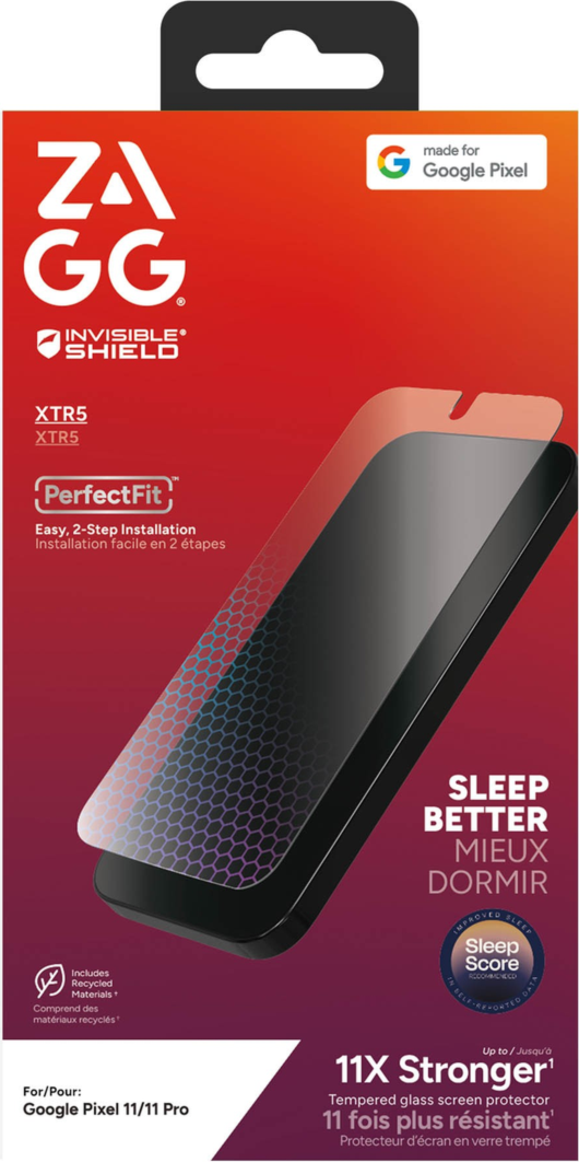 The InvisibleShield Glass Elite XTR5, fortified with Graphene and boasting Eyesafe® CPF60 blue light protection, is the strongest, most technologically advanced screen protection from ZAGG.