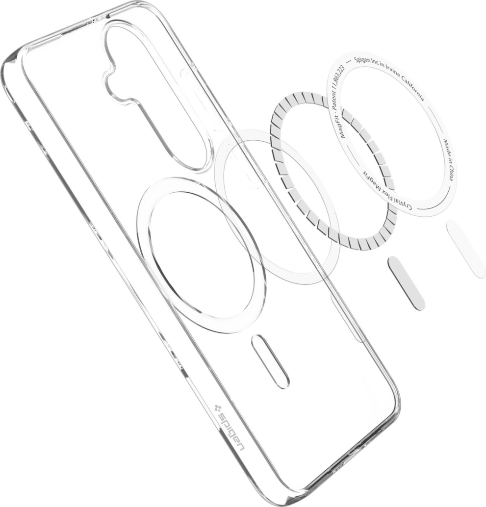 The Spigen Crystal Flex MagFit case delivers slim, clear protection with military-grade drop defense, built-in magnets, and lasting clarity.