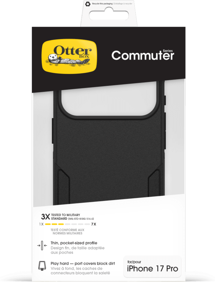 The OtterBox Commuter Series with MagSafe is a rugged, pocket-friendly case offering 3X military standard drop protection and features built-in magnets for MagSafe accessories.