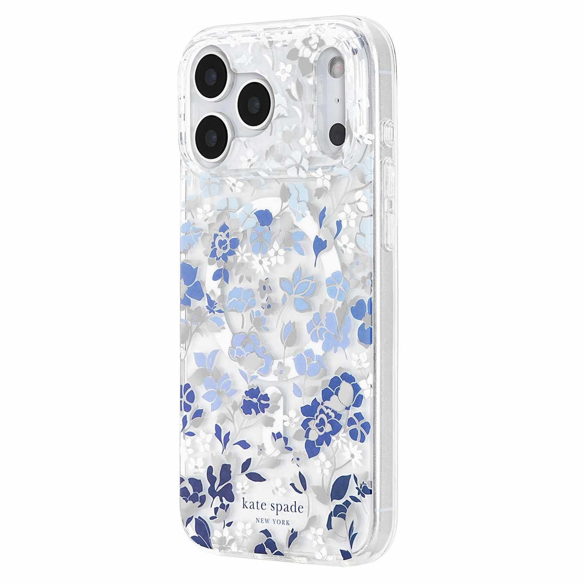 Kate Spade - Coque protectrice MagSafe Flowerbed Bleu pour iPhone 18 Pro Max/17 Pro Max