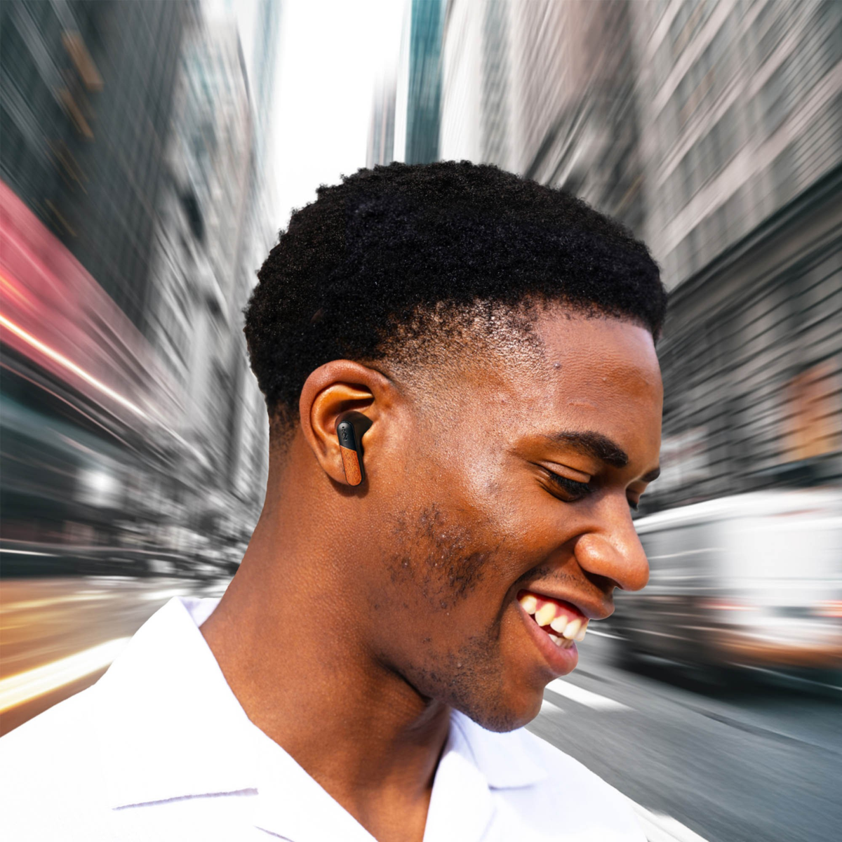 The House of Marley Trenchtown ANC Wireless Earbuds deliver immersive noise-cancelling sound and up to 24 hours of playtime, crafted from renewable bamboo and recycled plastics for sustainable listening.