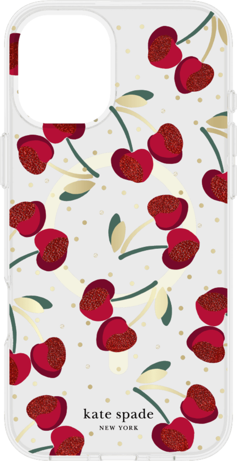 Kate Spade KS054388 Étui de Protective avec MagSafe Cherry Dot pour iPhone 16 Plus