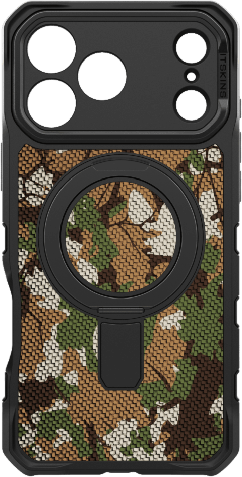 ITSKINS - Supreme_R Stand Nylon MagSafe Case for Apple iPhone 17 Pro - Camouflage Green