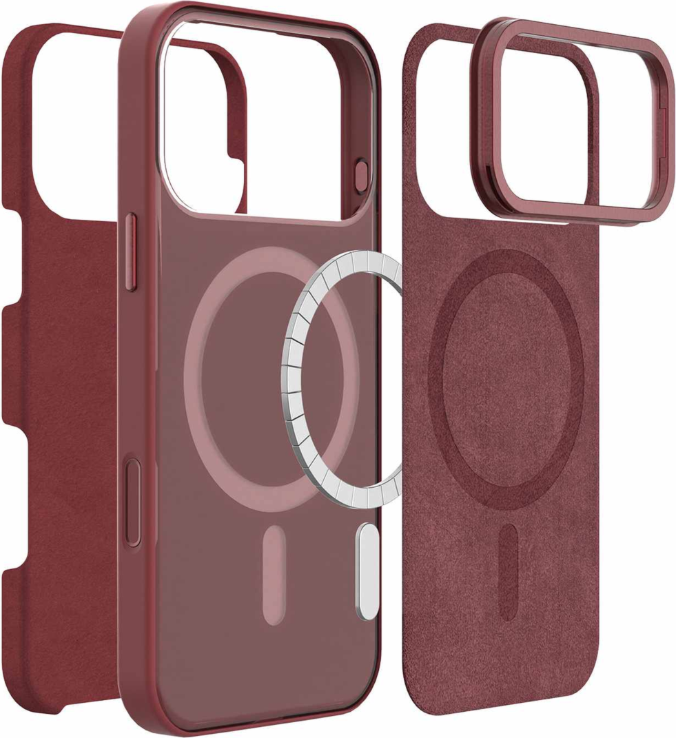 Blu Element - Coque Urban Edge Kick MagSafe, couleur bordeaux, pour iPhone 18 Pro/17 Pro