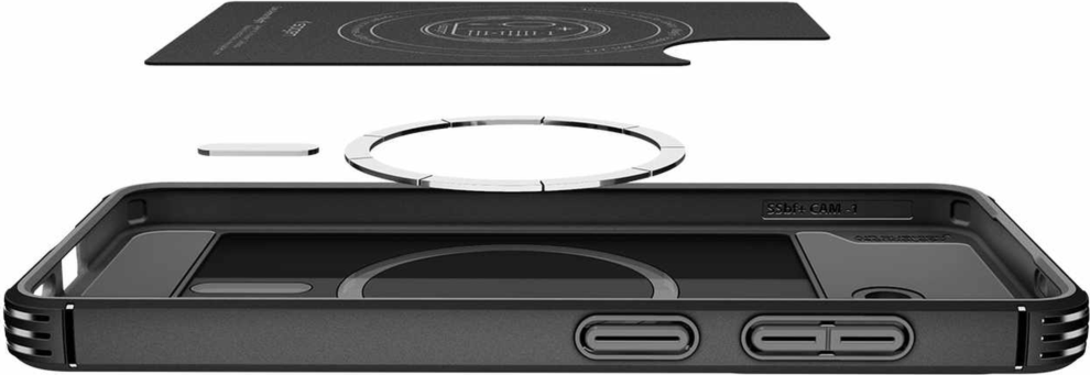 Spigen - Coque Core Armor avec aimants, noir mat, pour Samsung Galaxy S26