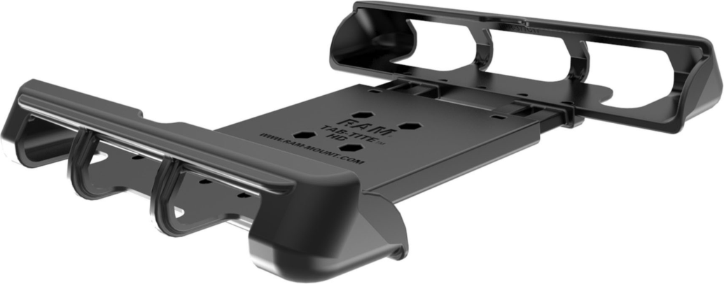 The RAM® Tab-Tite™ spring-loaded, quick release holder offers a secure fit with easy access to the mounted tablet.